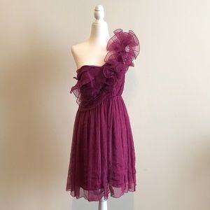 BCBGeneration fuschia ruffle dress